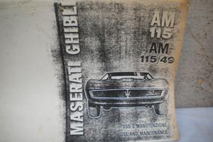 Maserati Ghibli libretto uso manutenzione