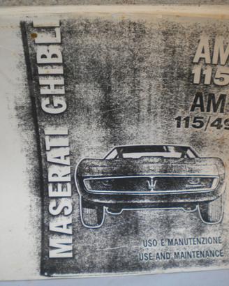 Maserati Ghibli libretto uso manutenzione