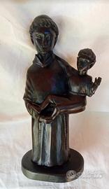 Scultura religiosa in legno di ebano 