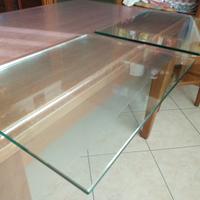 N°2 MENSOLE CRISTALLO 35 cm. x 45 cm