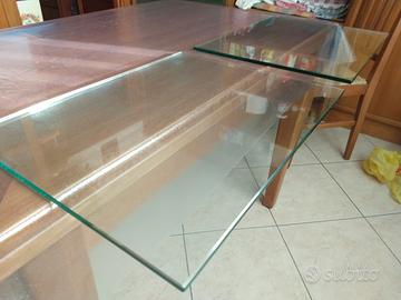 N°2 MENSOLE CRISTALLO 35 cm. x 45 cm