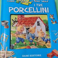 Libro I tre porcellini con 4 puzzle