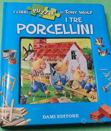 Libro I tre porcellini con 4 puzzle