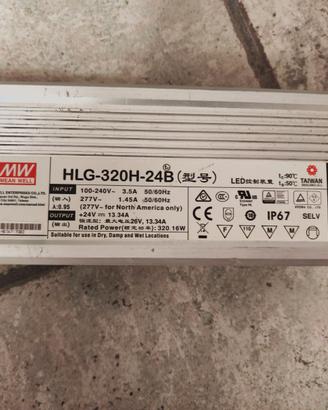alimentatore / driver LED 24 v Mean Well 320w