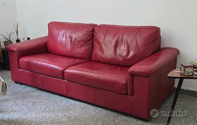 Divano letto in pelle 3 posti