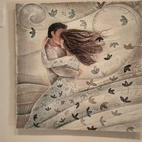 Quadro originale Cartapietra "Tra Le Tue Braccia"