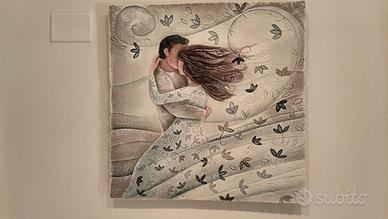 Quadro originale Cartapietra "Tra Le Tue Braccia"