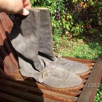 Stivali scamosciati grigio-blu N°38