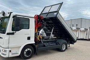 Man TGL 8.220 Gru + Ribaltabile