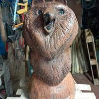 orso in legno artigianale 