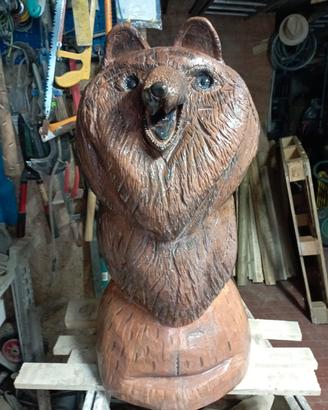 orso in legno artigianale 