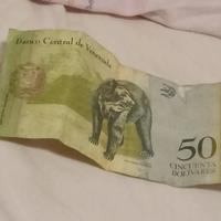 banconota 50 bolivera Venezuela 