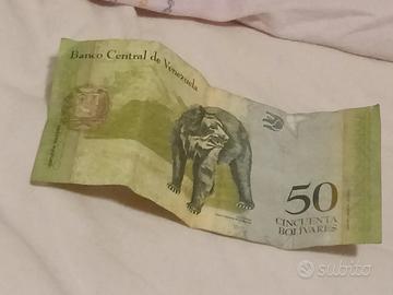 banconota 50 bolivera Venezuela 