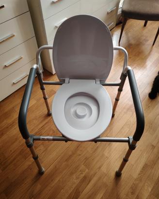 Sedia Comoda WC per anziani/disabili 4 in 1