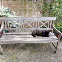 panchina da giardino in legno