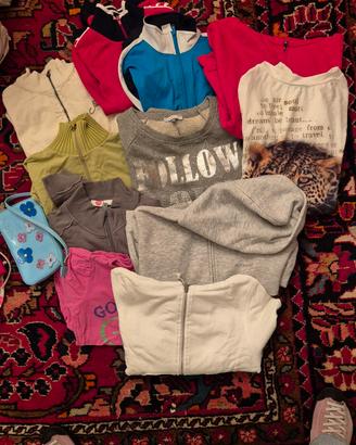 Felpe bambina 8-12 anni e pantaloni e magliette