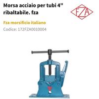 Morsa acciaio per tubi 4”  ribaltabile