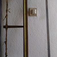 antica sega ad arco manico in legno 