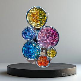 Anello grande cristalli