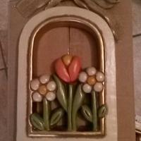 Formella Thun grande fiori margherite e tulipani