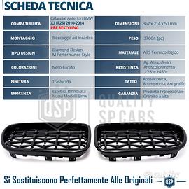 BMW Serie 1 F40 2019-2023 Griglia Radiatore Doppia Striscia - The
