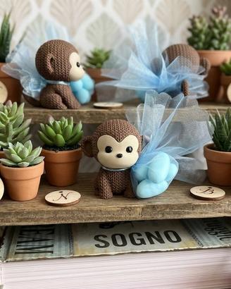 Bomboniera scimmietta plastica riciclata