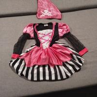 vestito carnevale Pirata bambina 3/4 anni