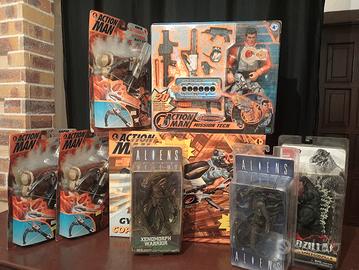 lotto 8 pz Action Man più 4 accessori e 3 neca