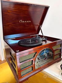 Giradischi Retro Woodburn Tabaco
