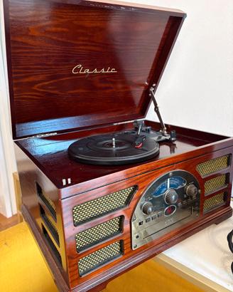 Giradischi Retro Woodburn Tabaco