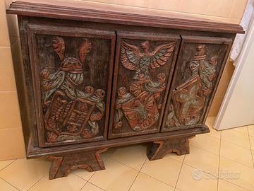 Madia spagnola antica primi'900 in legno massiccio