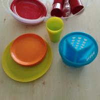 Set da campeggio 16 pezzi + portaposate – nuovo