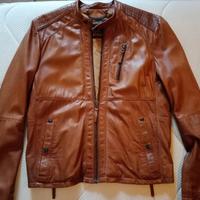 giacca in pelle marrone Replay 