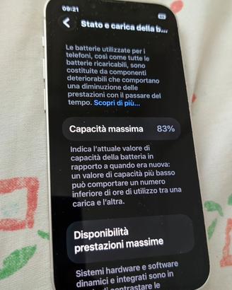 IPhone 13 mini 128 giga batteria 83%