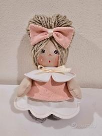 Bambolina fatta a mano bomboniera nascita comunion