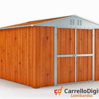 Casetta in lamiera da giardino 327x269 fin legno