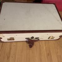 Valigia guardaroba vintage anni ’40’60 legno-cuoio