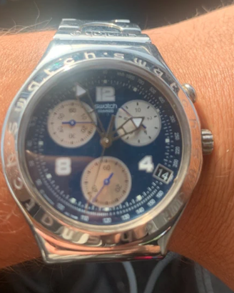 Swatch Irony Chronograph Blu Acciaio – Originale