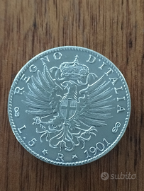 5 lire 1901 Vittorio Emanuele III