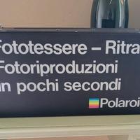 Insegna luminosa Polaroid bifacciale anni 80 