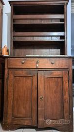 CREDENZA PIATTAIA di fine '800 in legno di noce