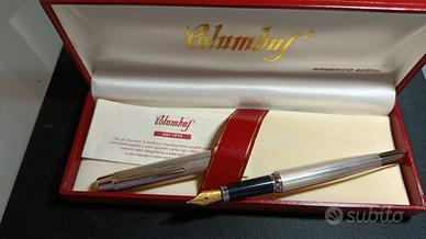 Columbus Stilografica in argento e pennino in oro