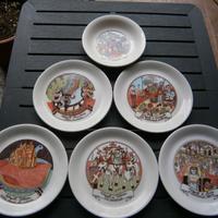 6 piatti  decorativi De Simone :ricordo autogrill