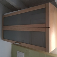 Pensile legno e vetro Ikea