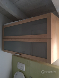 Pensile legno e vetro Ikea