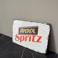 Targa Metallo Aperol Spritz 20x30 effetto vintage