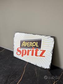 Targa Metallo Aperol Spritz 20x30 effetto vintage