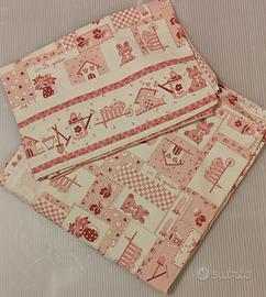 Lenzuolo e federa per lettino bambina