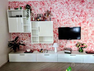 Soggiorno moderno bianco laccato