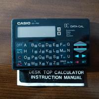 Calcolatrice vintage Casio DC760 con istruzioni